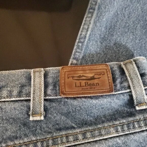 (2) L.L. Bean Relaxed Fit Jeans Men's Blue Denim Size 37 x 29